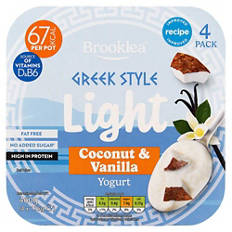 Coconut & Vanilla Greek Style Yogurt 4 Pack