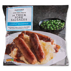 Lightly Seasoned Thick Pork Sausages16 Pack