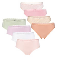 Női csipkés alsó, 4 darab, pink, L 44/46