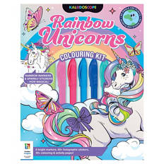 Kaleidoskop Malbuch, Regenbogen Einhörner