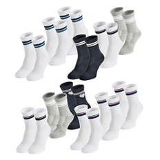 Tennissocken, Herren, Weiss/Grau/Schwarz, 35/38