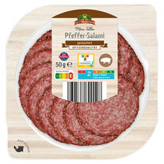 Mini Teller 50 g, Pfeffer-Salami