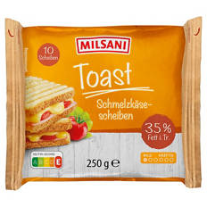 Schmelzscheiben 250 g, Toast