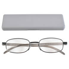 Lesehilfe Ultraslim, Rund, Silber, 1.5