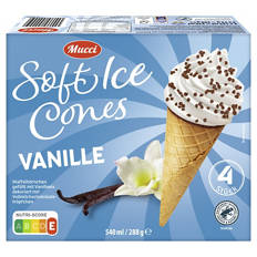 Soft Ice Cones 540 ml, Vanille