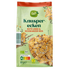 Bio-Knusperecken 80 g, Bio-Linsensnack