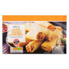 Large Chicken & Vegetable Spring Rolls 6 Pack