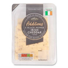 Black Pepper Irish Cheddar Slices 5 Pack