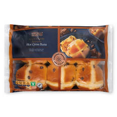 Chocolate Brioche Hot Cross Buns