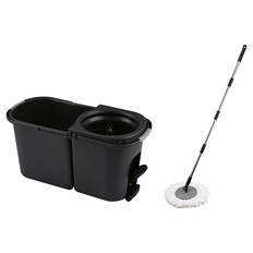 Bodenwischer-Set, Mop, Schwarz