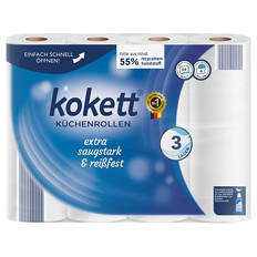 Küchenrollen 3-lagig, 4 x 64 Blatt