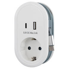 Steckdosenadapter mit USB