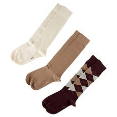 Damen Kniestrümpfe 3er-Set, Beige, 35/38