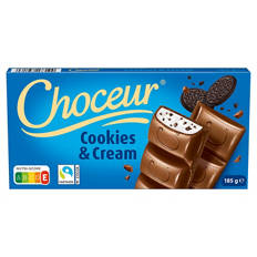 Gefüllte Schokoladentafeln 100 g, Cookies & Cream