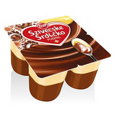 Szívecske puding, 4 pohár