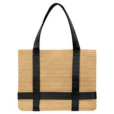 Strohtasche, Schwarz