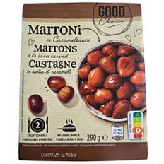 Marrons dans une sauce au caramel