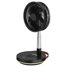 Tragbarer Teleskopventilator, Schwarz