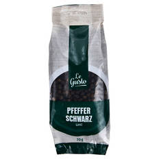 Kräuter und Gewürze im Nachfüllbeutel, Pfeffer schwarz ganz, 70 g