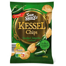 Scharfe Kessel Chips 150 g, Smoked Jalapeno