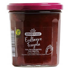 Confiture avec 75% de fruits, fraise