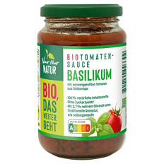 Bio-Tomatensauce 325 ml, Basilikum