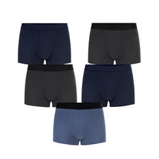 Herren Retro-Pants 5er-Pack, Schwarz/Marine/Blau, M