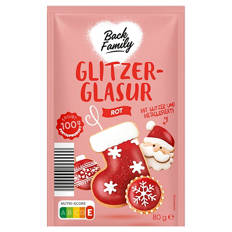 Glitzerglasur 80 g, Rot