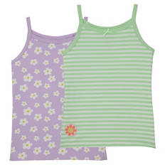 Kinder Unterwäsche 2er -Set Unterhemden, Lila/Grün, 98/104