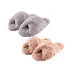 Ciabatte da donna in pelliccia sintetica senza punta