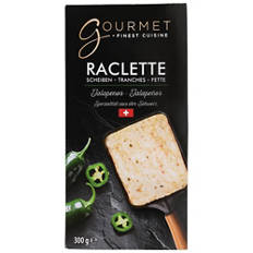 Formaggio per raclette a fette, jalapeños