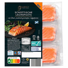 Schottische Lachsfilets mit Haut 375 g