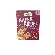 Haferriegel 140 g, Cranberry & Kürbiskern