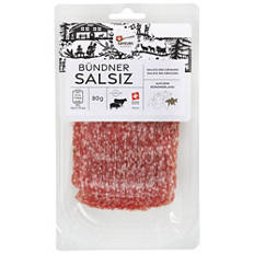 Bündner Salsiz midi, geschnitten