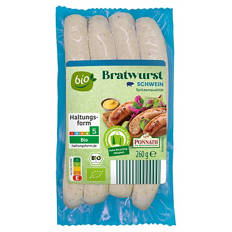 Bio-Bratwurstsortiment, Schwein 260 g