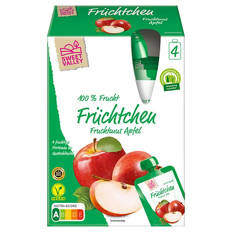 Früchtchen im Quetschbeutel 400 g, Apfel