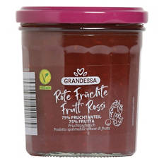 Confiture avec 75% de fruits, fruits rouges