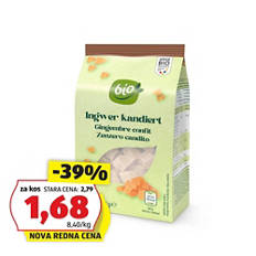 Bio suho sadje, kandirani ingver