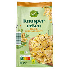 Bio Knusperecken 80 g, Mais Hülsenfrüchte