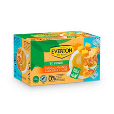 EVERTON Tè verde aromatizzato mango, ananas, curcuma e aloe