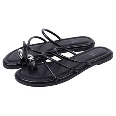 Damen Riemchensandalen, Schwarz, 37