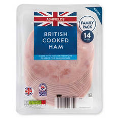 British Cooked Lean Ham 14 Slices