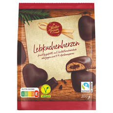 Lebkuchen Herzen 300 g, Zartbitter
