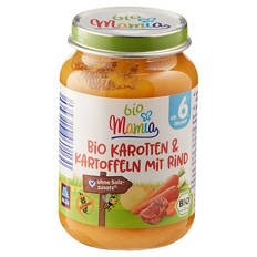 Bio-Menü 190 g, Karotten und Kartoffeln mit Rind