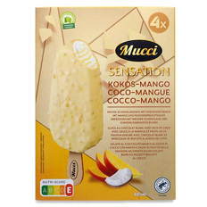 Gelato su stecco Sensation Black, Cocco mango