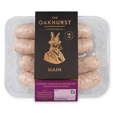 4 Vintage Cheddar & Caramelised Onion Sausages