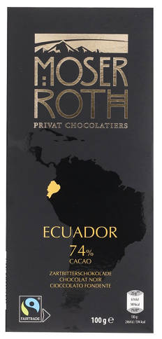 Tavoletta di cioccolato Ecuador 74%