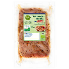 Bio-Schweine Sommersteak mariniert 400 g, Tomate-Paprika