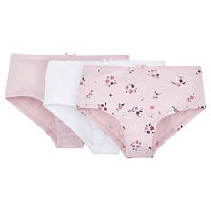 Kinder Unterwäsche, 3er-Pack, Weiß/Pink/All-Over-Print, 122/128