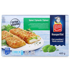 Knusperfilets, Spinat
